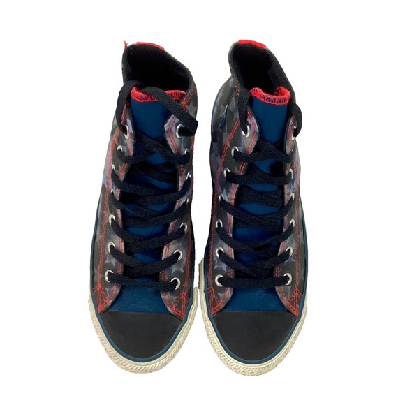 Converse All-Star-Youth Sz 5-Red/White/Blue Midnight Stars Hi-Top Shoes- 647630F - Picture 4 of 9